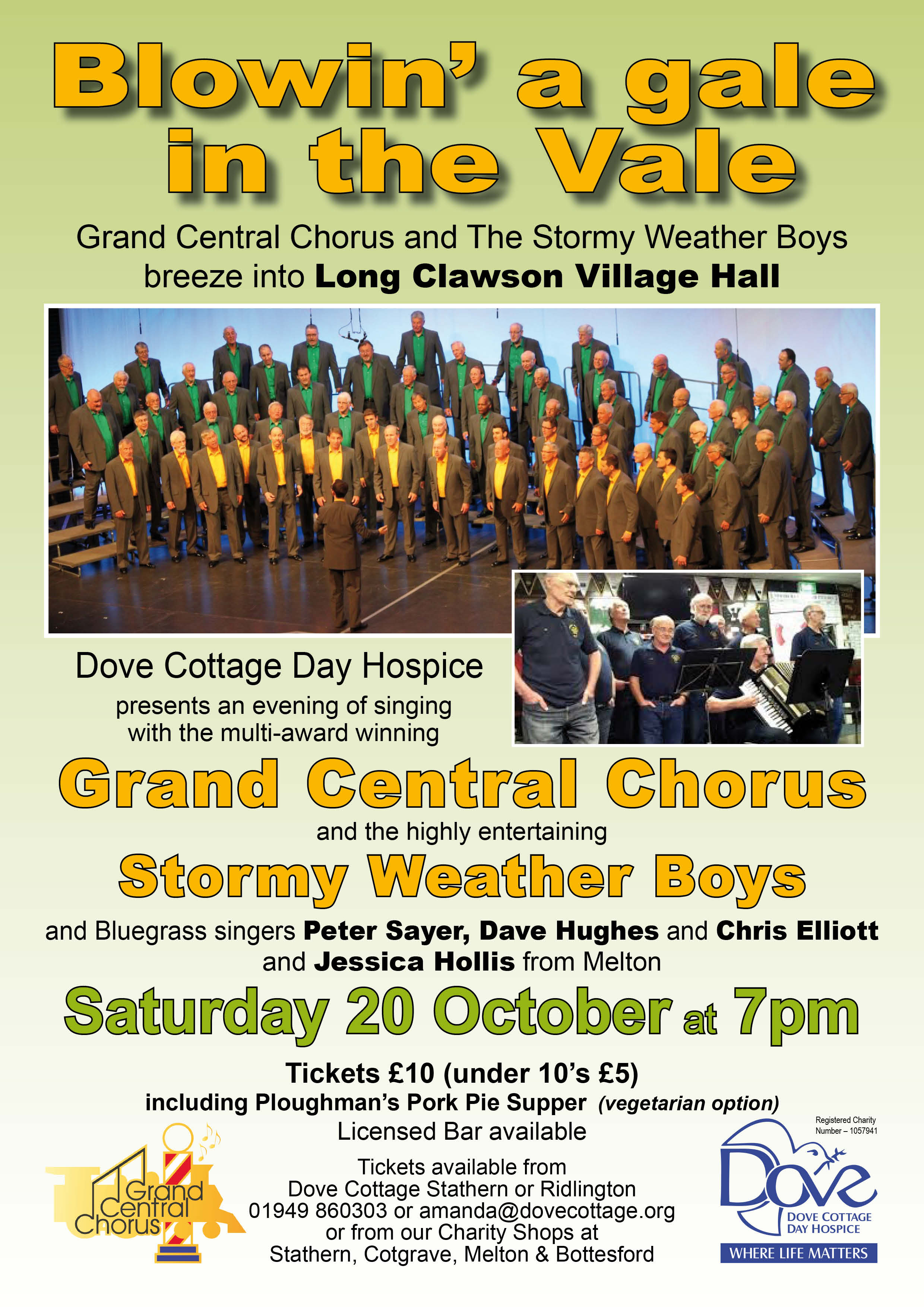 We'll be "Blowin' a gale in the Vale", Saturday October 20th